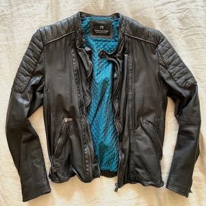 Scotch & Soda Leather Jacket - Biker / Moto Style - Mens M
